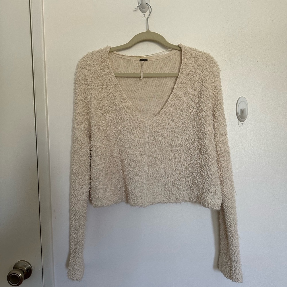 Cozy Cream V-Neck Sweater